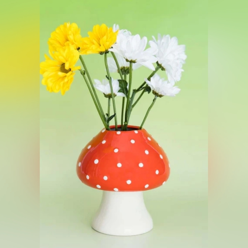 ban.do Red and White Mushroom Decor